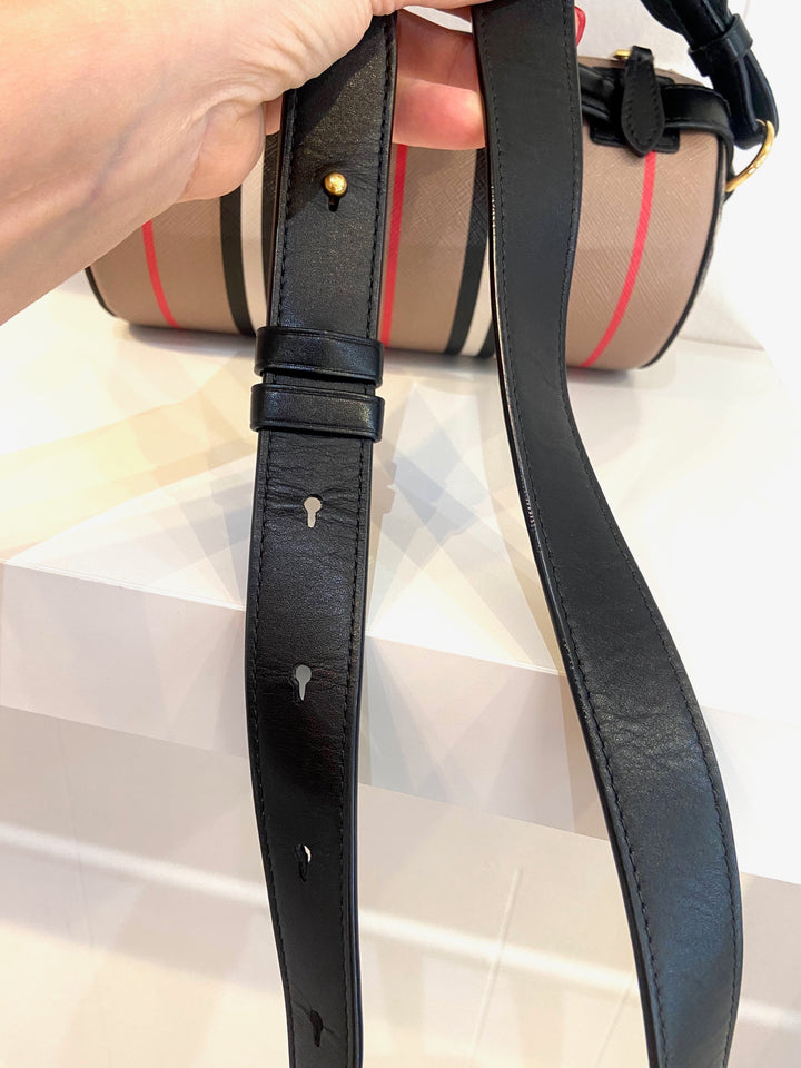 BURBERRY VINTAGE CHECK BARREL BAG