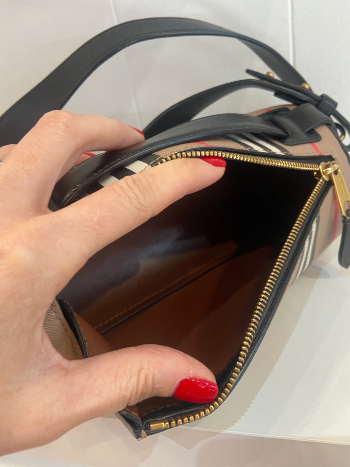 BURBERRY VINTAGE CHECK BARREL BAG