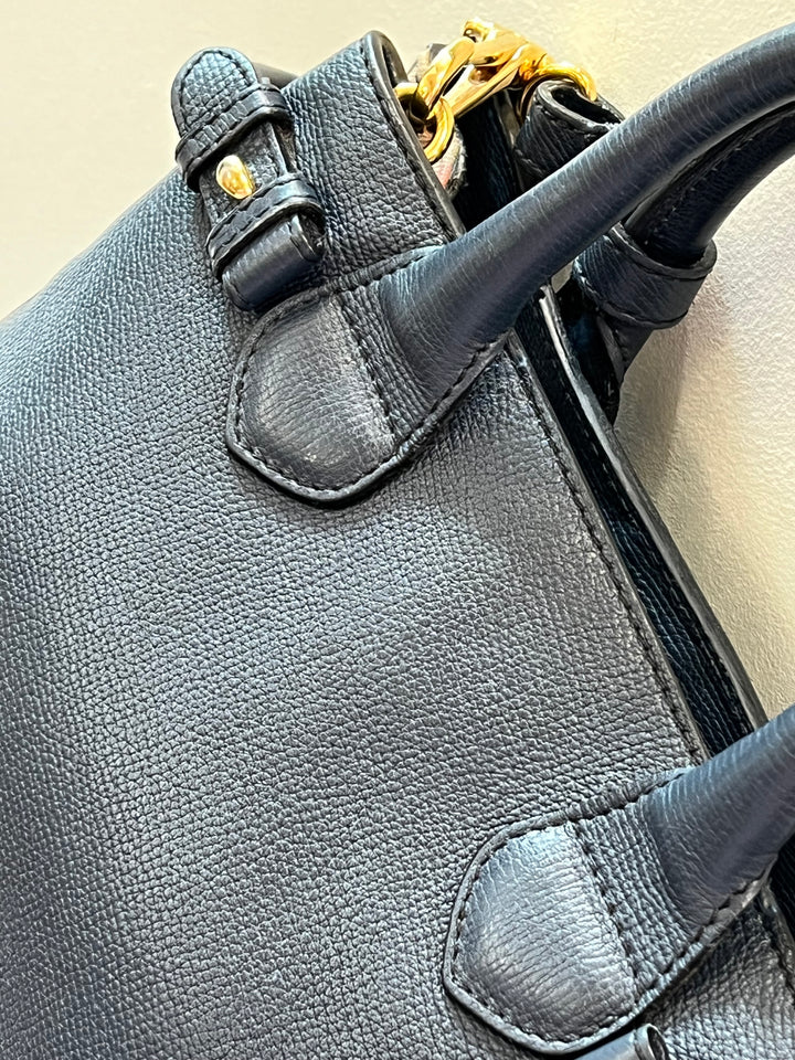 BURBERRY BANNER LEATHER &amp; HOUSE CHECK TOTE BAG