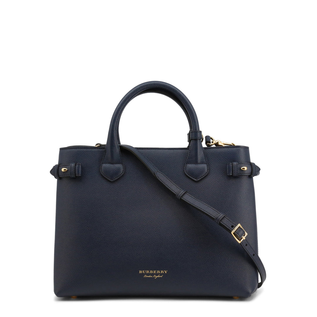 BURBERRY BANNER LEATHER &amp; HOUSE CHECK TOTE BAG