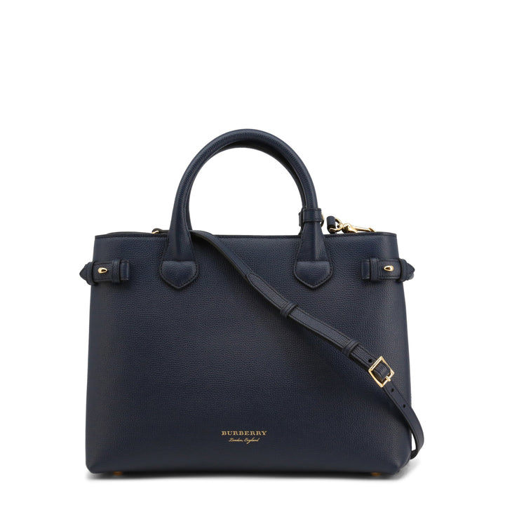 BURBERRY BANNER LEATHER &amp; HOUSE CHECK TOTE BAG