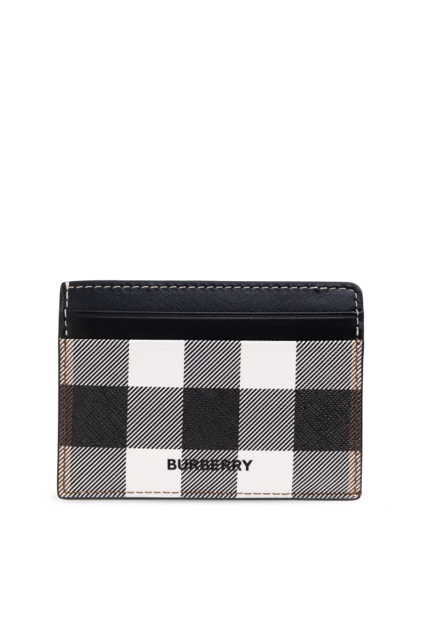 BURBERRY BLACK CHECK CARD HOLDER