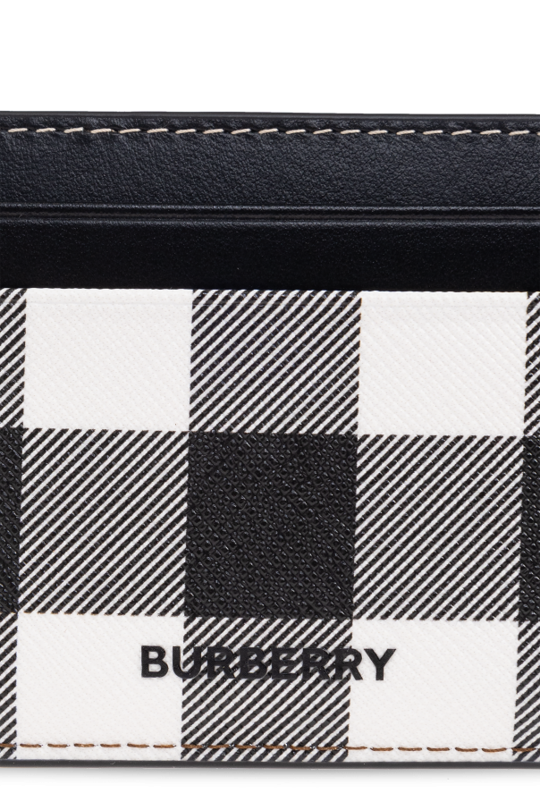 BURBERRY BLACK CHECK CARD HOLDER