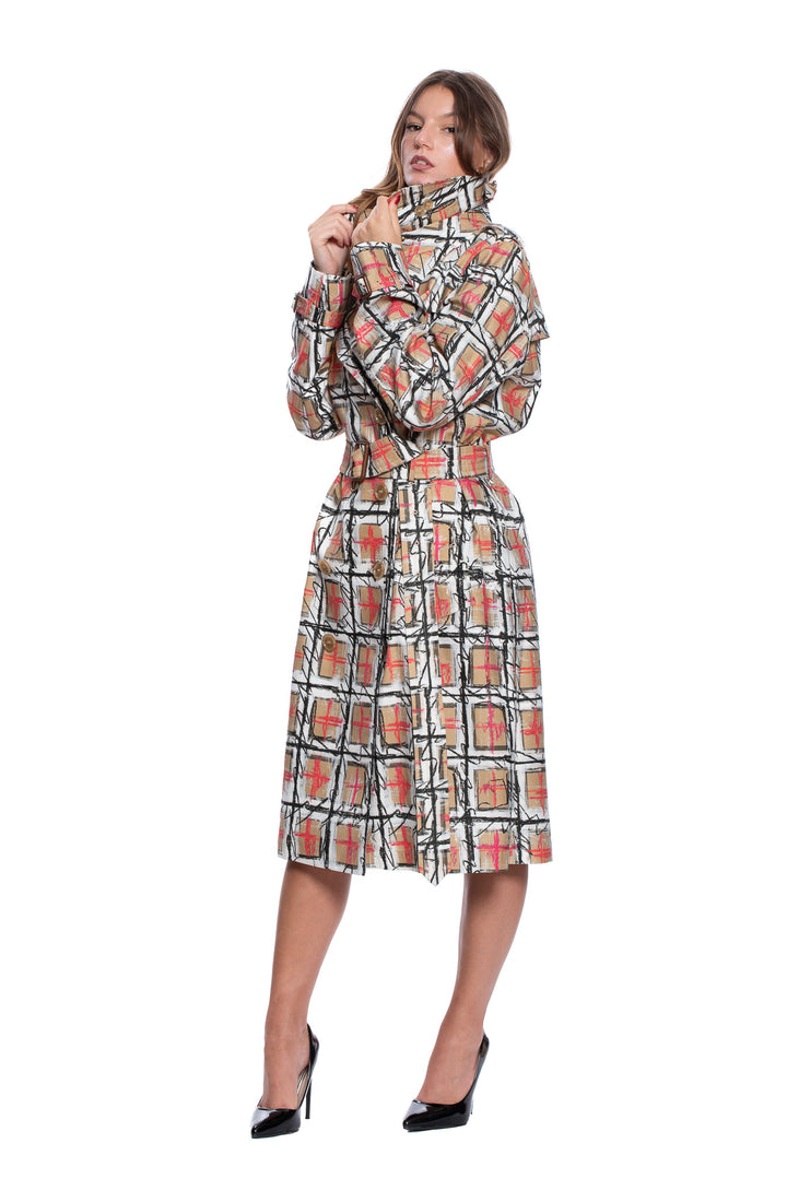 BURBERRY BRISTON SCRIBBLE TRENCH COAT