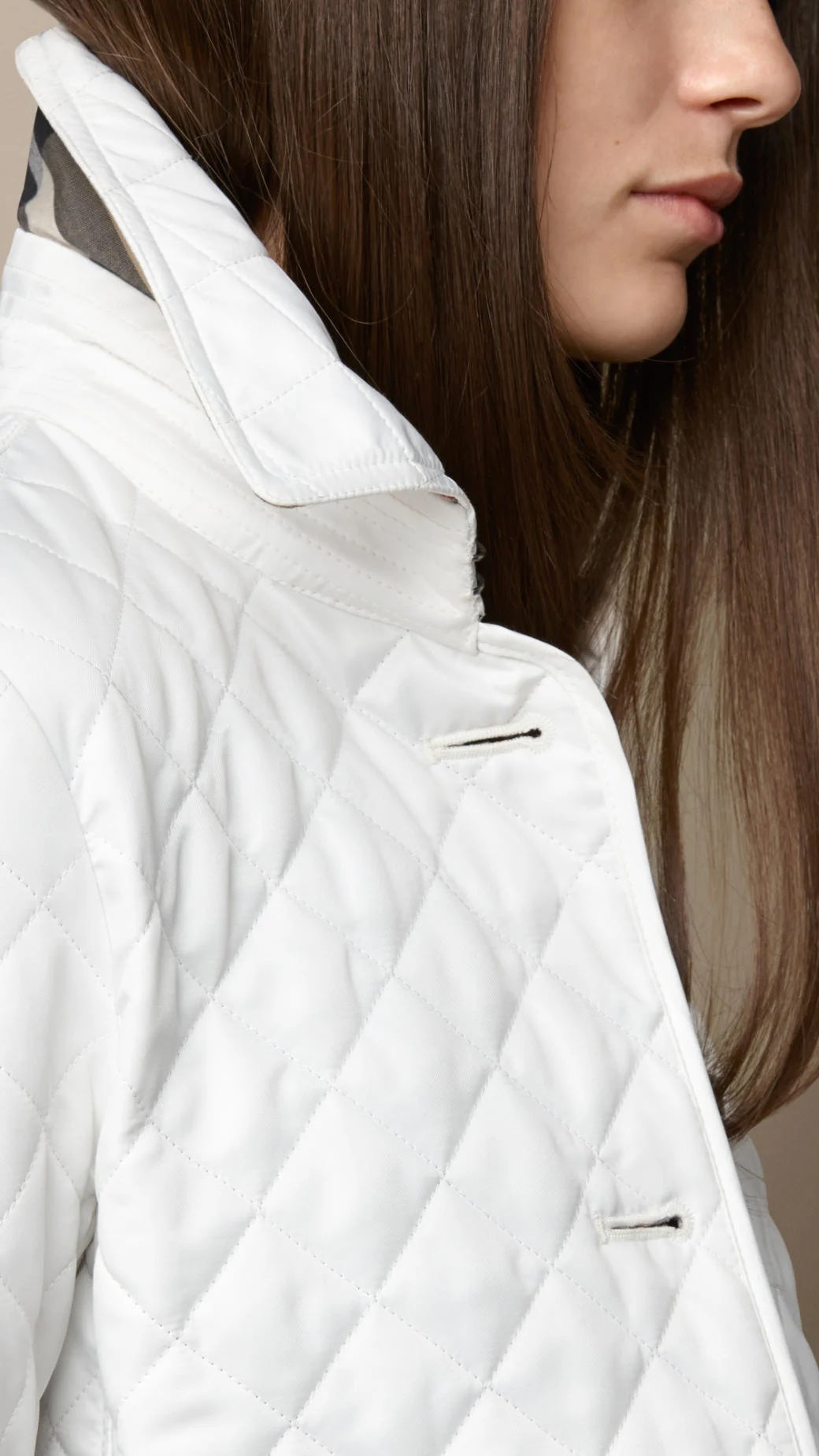 BURBERRY BRIT DIAMOND QUILTED NOVA CHECK JACKET