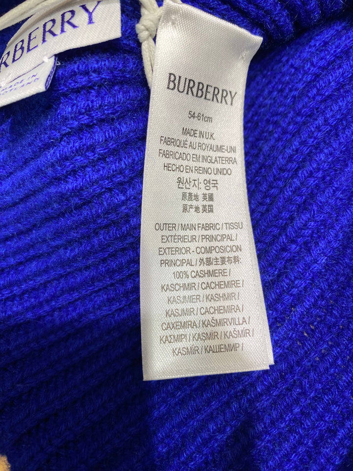 BURBERRY RIBBED CASHMERE BEANIE