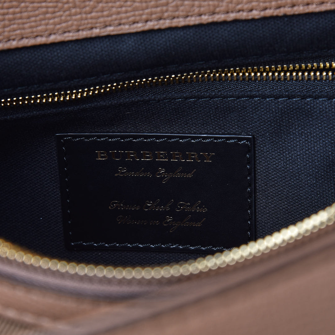 BURBERRY CAMBERLEY CALFSKIN LEATHER SATCHEL BAG