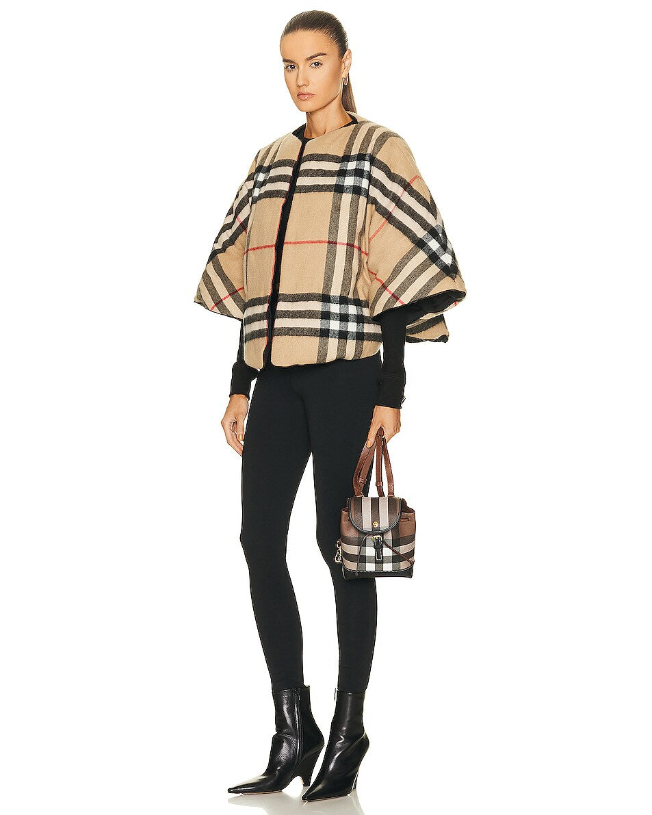 burberry house check textured backpack brown leather BURBERRY BROWN CHECK MICRO BACKPACK – Caroline's Fashion Luxuries