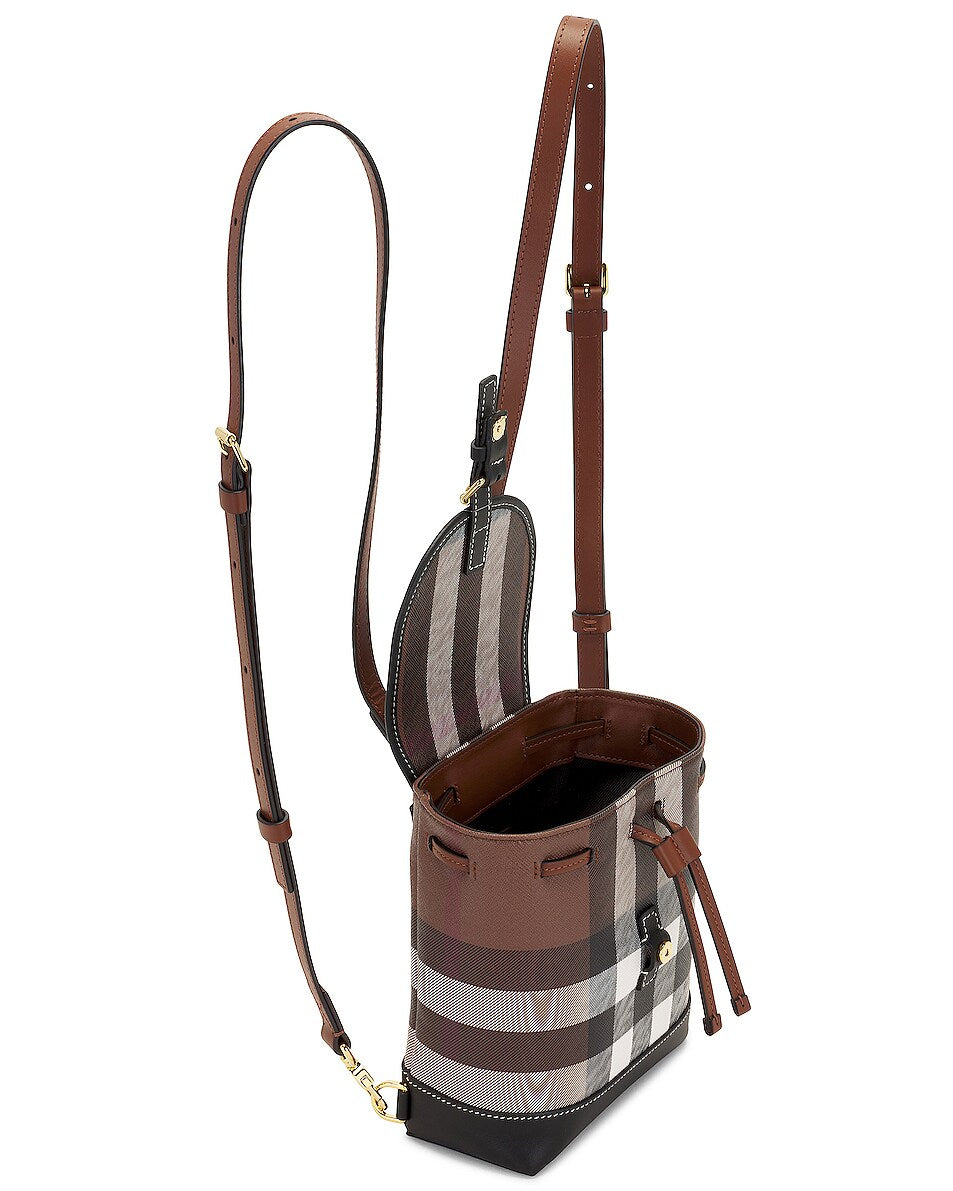 BURBERRY BROWN CHECK MICRO BACKPACK