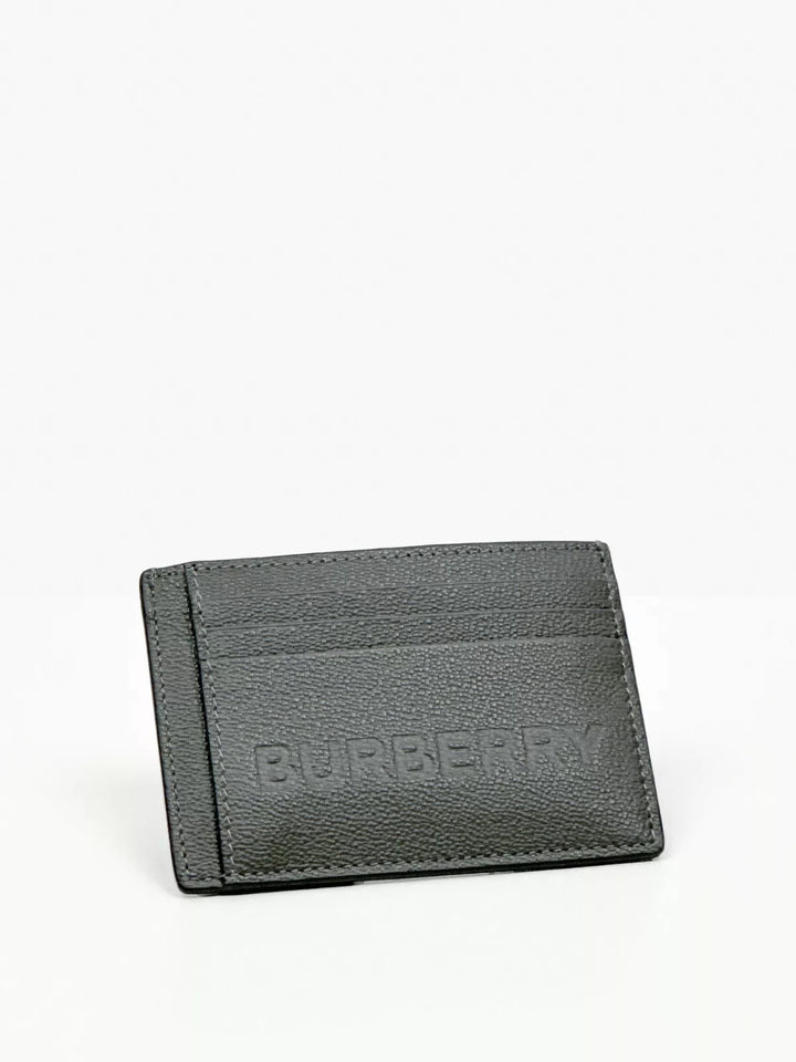 BURBERRY CHASE LEATHER CARD HOLDER MONEY CLIP WALLET