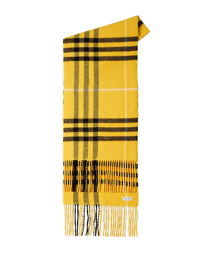 BURBERRY CHECK WOOL &amp; CASHMERE SCARF