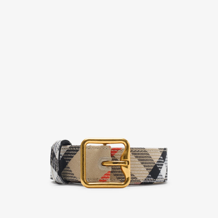 BURBERRY CHECK B LINE BUCKLE BELT