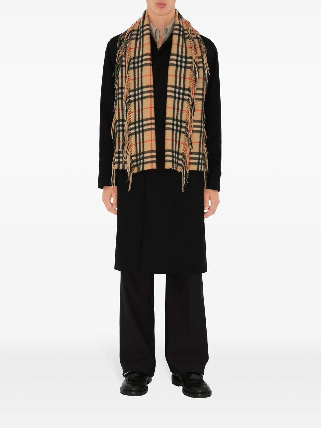 BURBERRY CHECK CASHMERE HAPPY SCARF