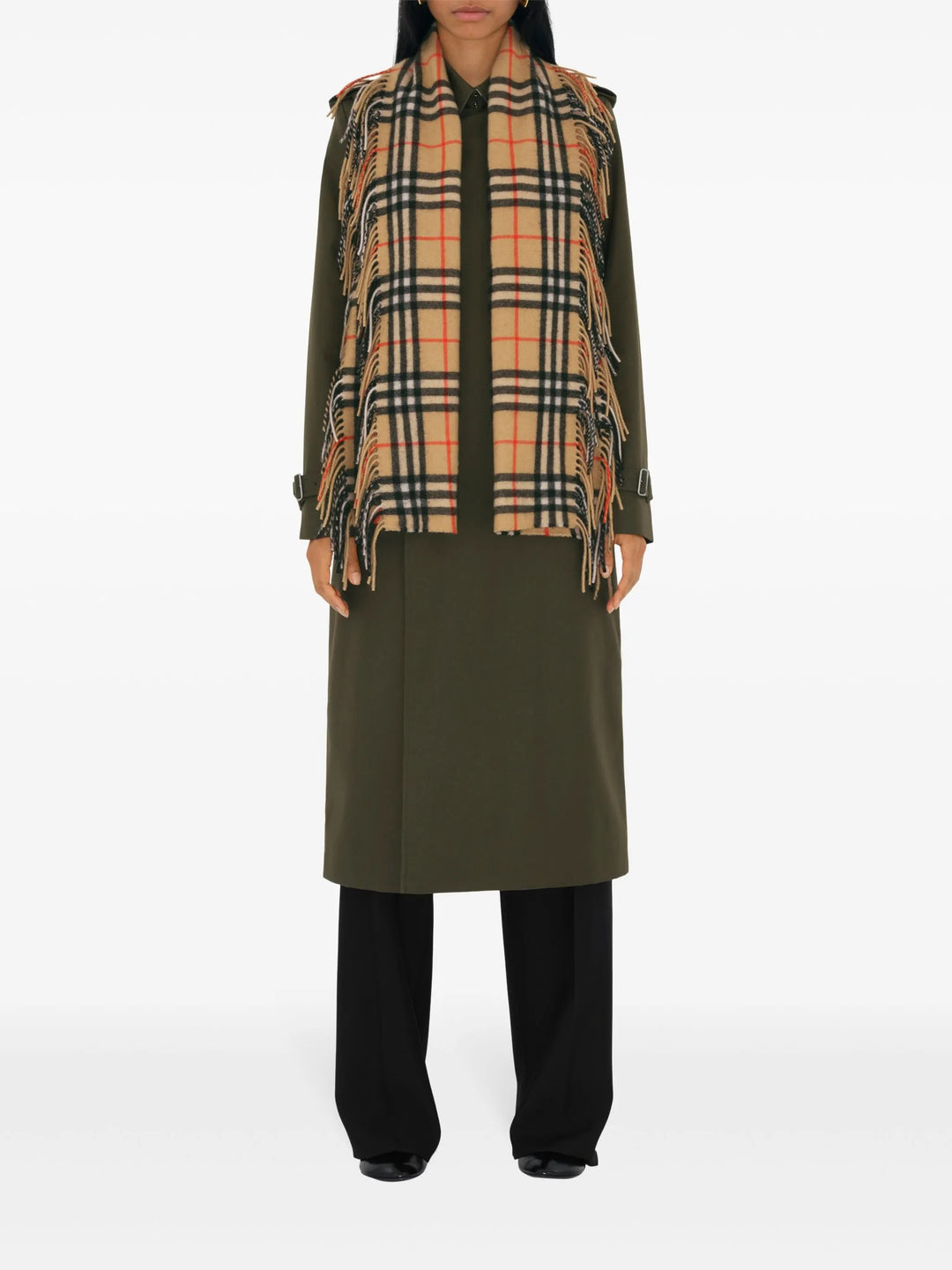 BURBERRY CHECK CASHMERE HAPPY SCARF