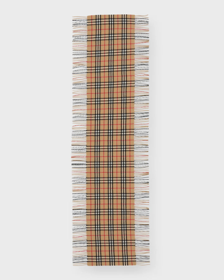 BURBERRY CHECK CASHMERE HAPPY SCARF
