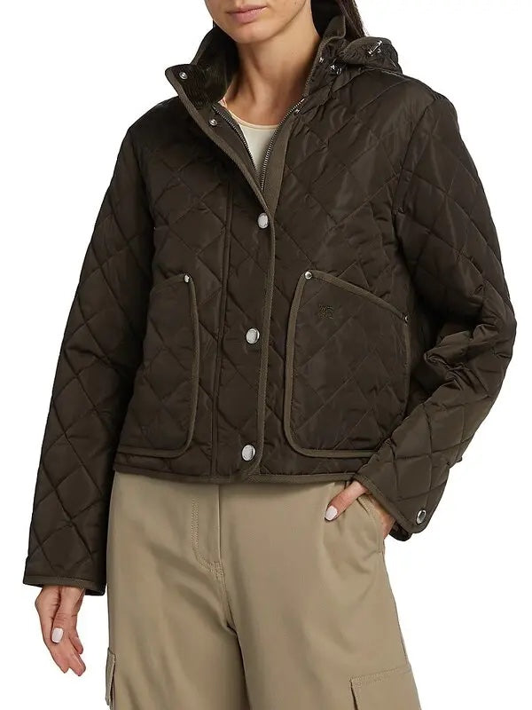 BURBERRY｜JACKETS (Diamond quilting nylon cropped jacket 0400018708317_ARCHIVEBEIGE?wid