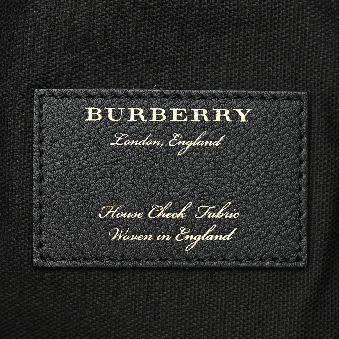 BURBERRY DERBY HOUSE CHECK CORNWALL CALFSKIN LEATHER HOBO BAG