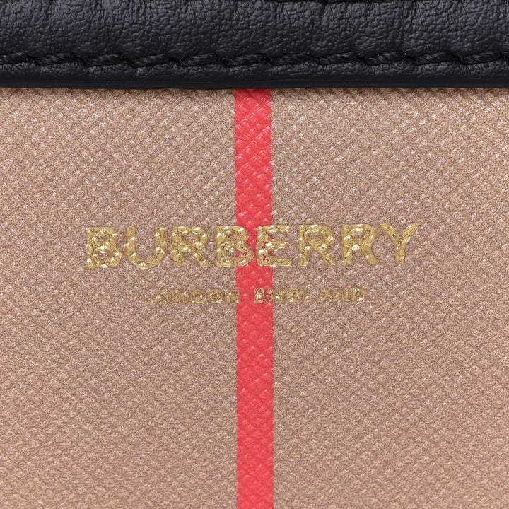 BURBERRY E-CANVAS ICON STRIPE SONNY BUM BAG