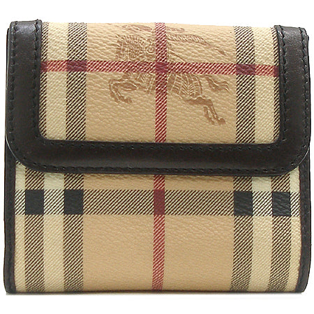 BURBERRY HAYMARKET CHECK EKD BI-FOLD COMPACT WALLET