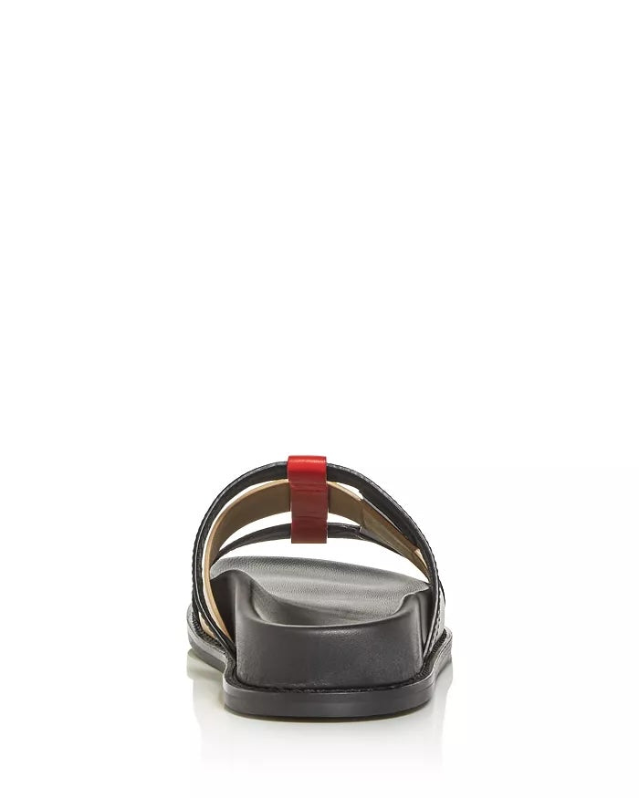 BURBERRY ELLENDALE WOVEN CALFSKIN LEATHER MULES
