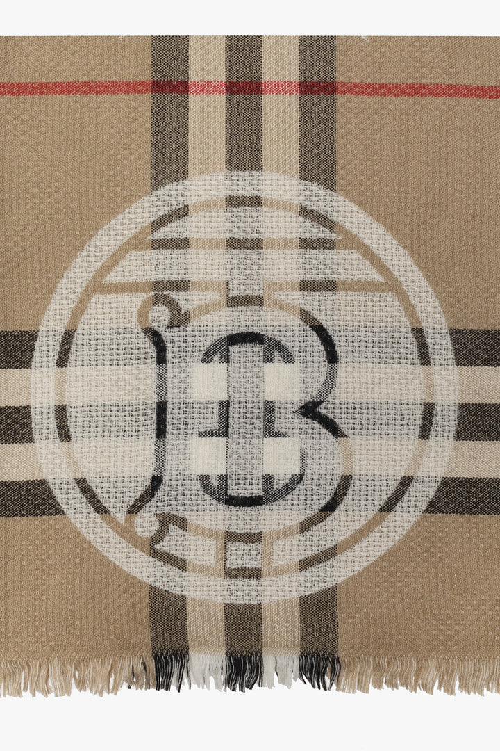 BURBERRY GIANT CHECK CASHMERE BLEND SCARF