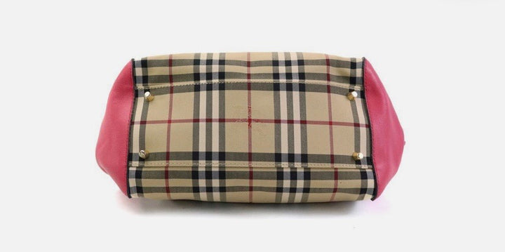 BURBERRY HAYMARKET CHECK CANTERBURY TOTE BAG