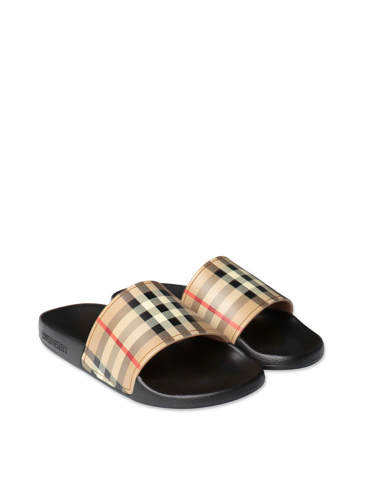 BURBERRY VINTAGE CHECK FURLEY SLIDE SANDALS