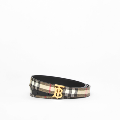 BURBERRY HOUSE CHECK TB BUCKLE BELT – Caroline display picture 1
