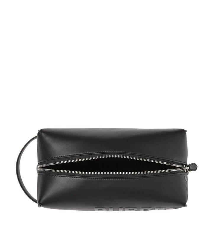 BURBERRY LEATHER HORSEFERRY TOILETRY BAG