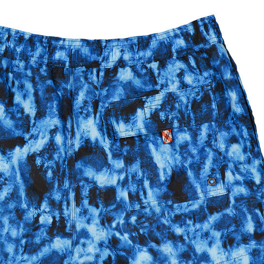 BURBERRY MEN'S MIDNIGHT GREENFORD RIPPLE PRINT SWIM SHORTS