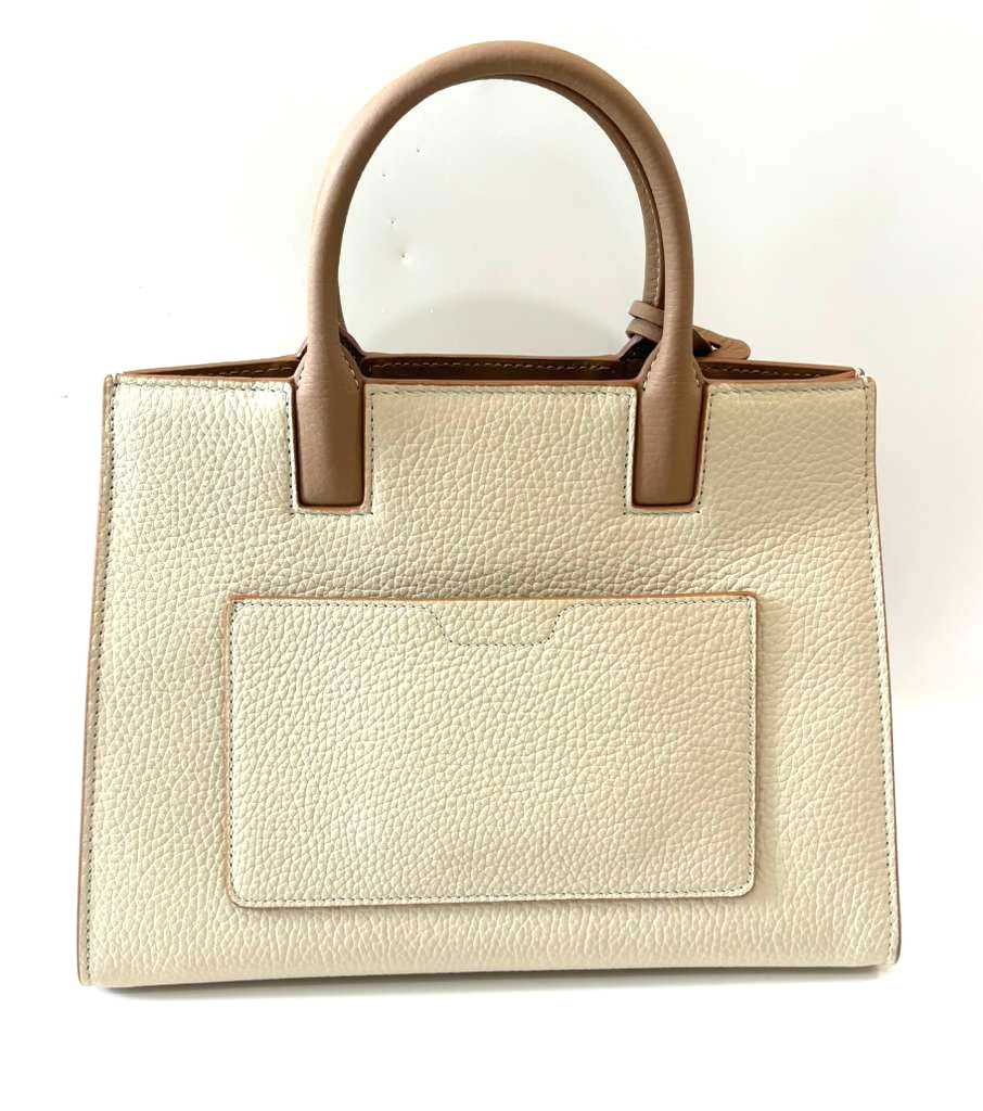 BURBERRY MINI FRANCES CALFSKIN LEATHER TOTE BAG