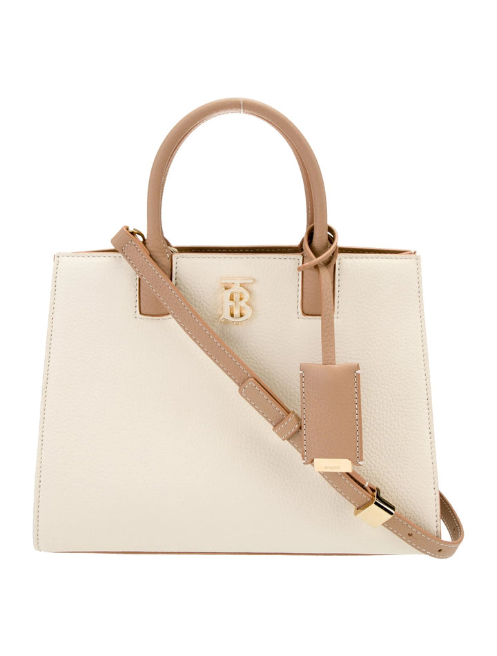 BURBERRY MINI FRANCES CALFSKIN LEATHER TOTE BAG