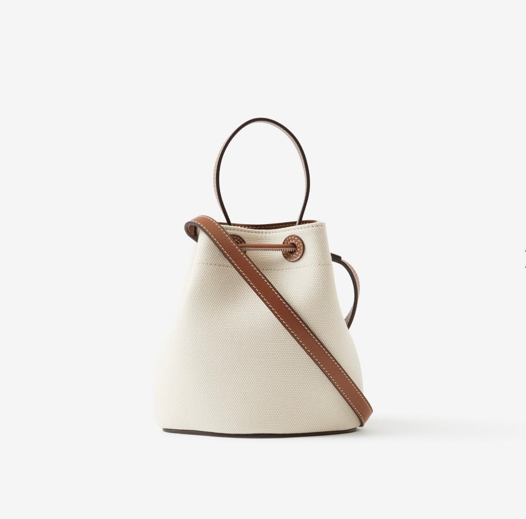 BURBERRY TB DRAWSTRING MINI BUCKET BAG