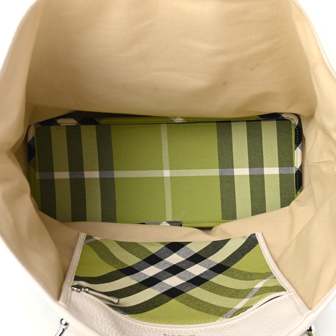 BURBERRY NOVA CHECK LIME GREEN SHOPPER TOTE BAG – Caroline's