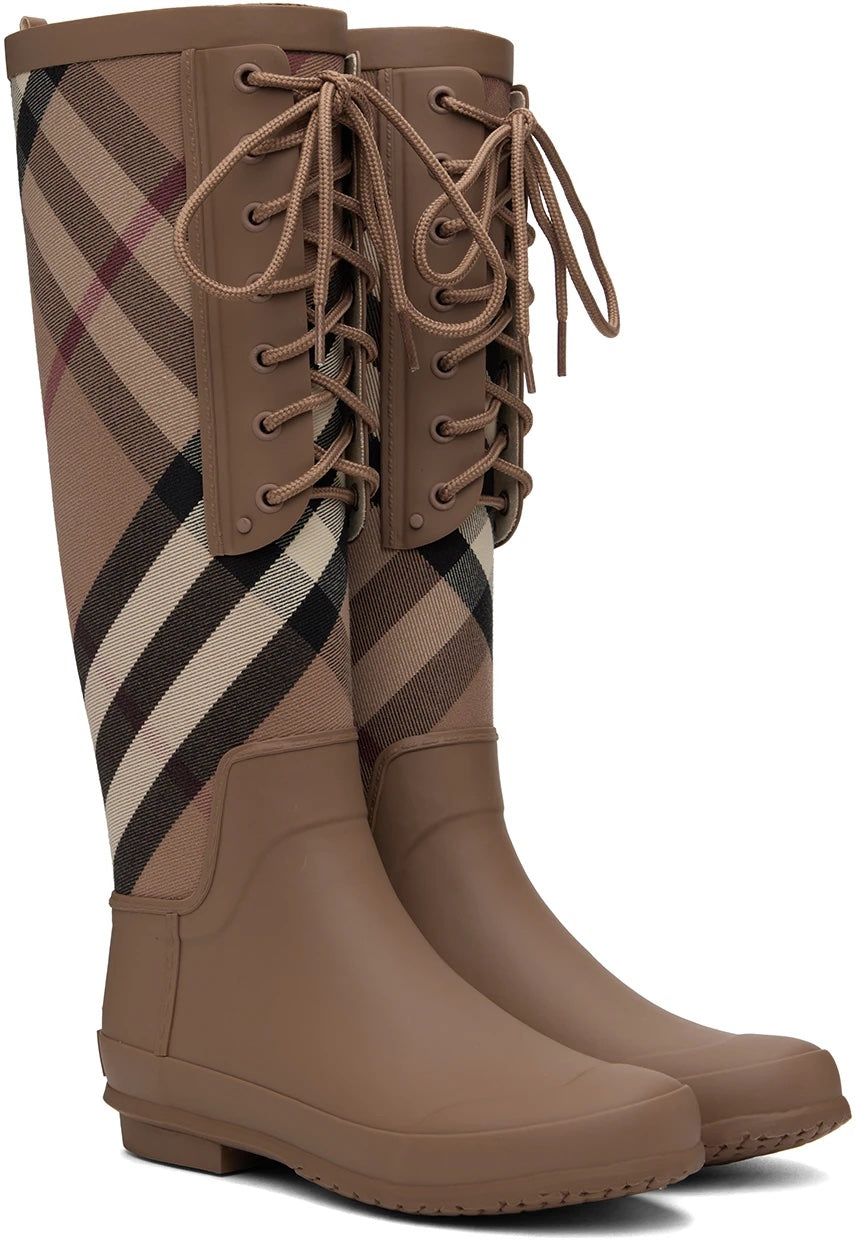 Burberry lace up rain boots online