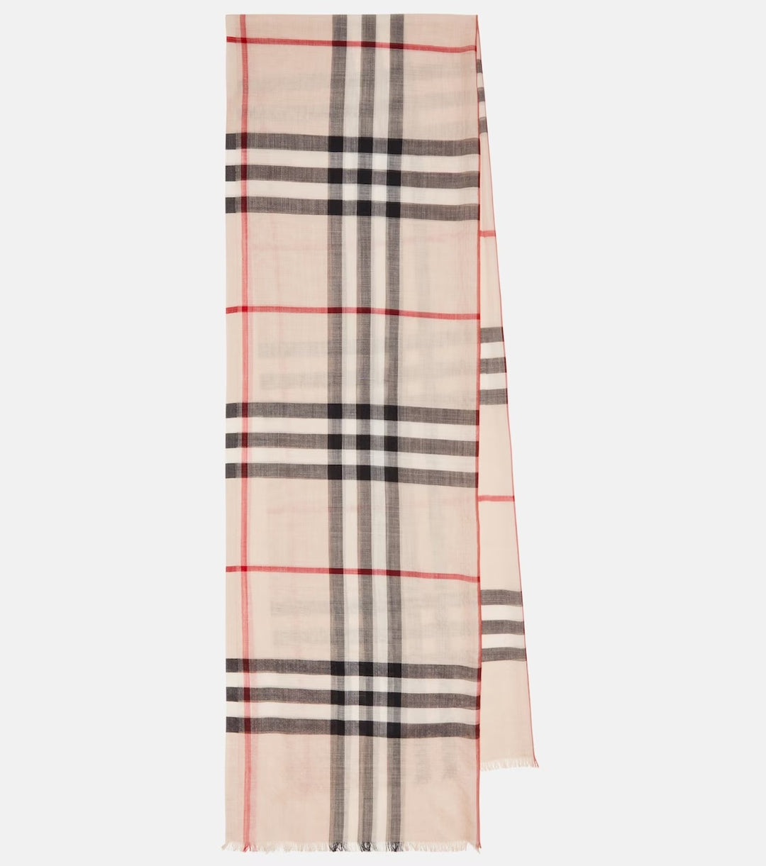 BURBERRY VINTAGE CHECK WOOL SILK BLEND SCARF