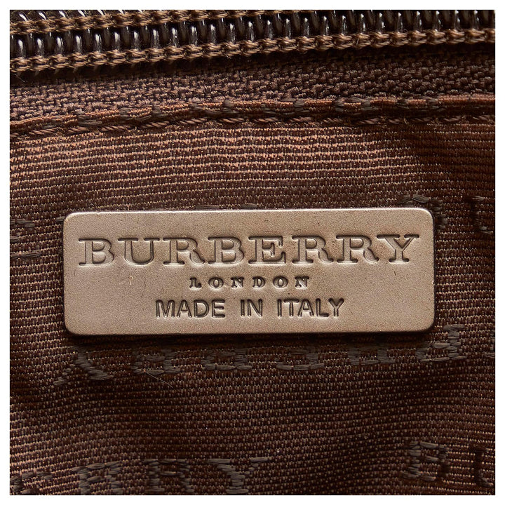 BURBERRY VINTAGE NOVA CHECK PVC &amp; LEATHER TOTE BAG
