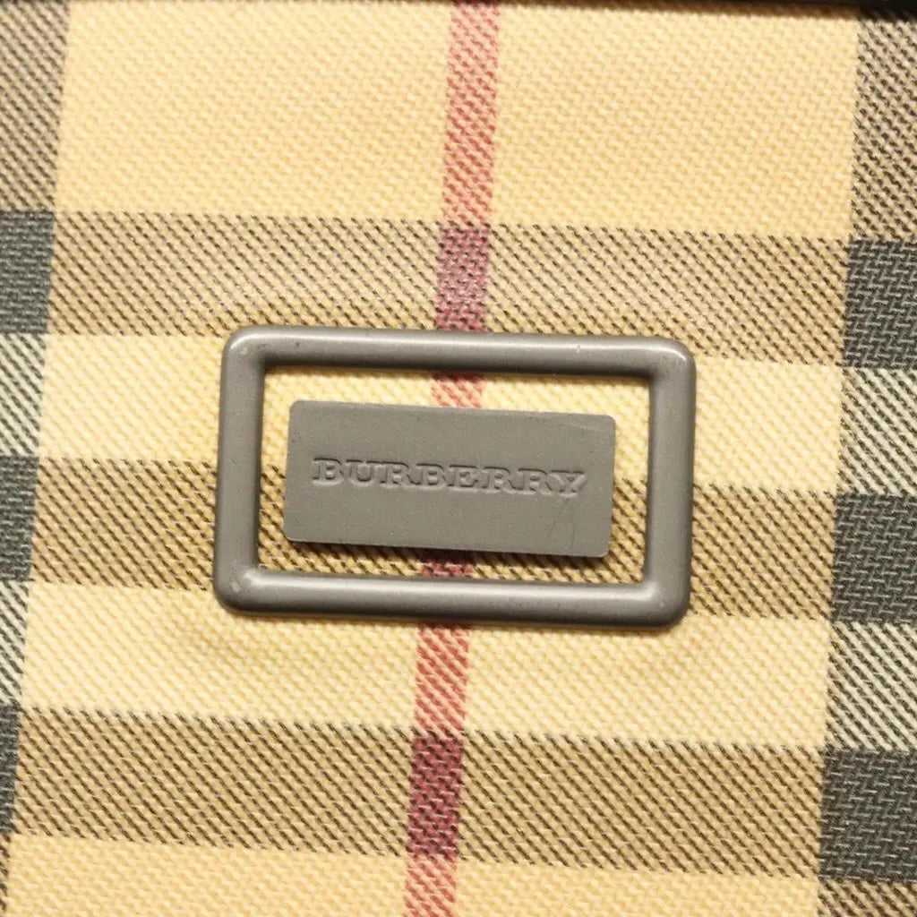 BURBERRY VINTAGE NOVA CHECK PVC &amp; LEATHER TOTE BAG