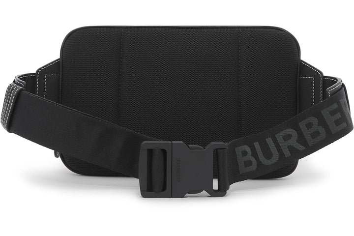 BURBERRY WEST CHECK CANVAS BELT BAG IN BIRCH BROWN