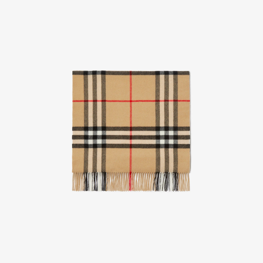 BURBERRY WIDE CHECK CASHMERE SCARF