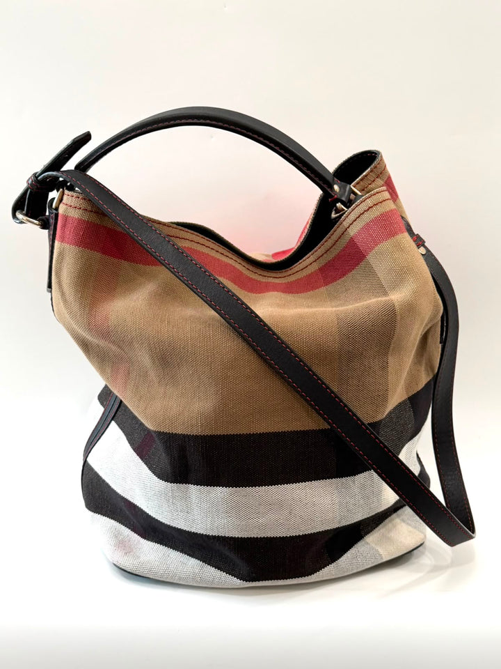 BURBERRY ASHBY LIMITED EDITION SEQUIN HEART CHECK SHOULDER BAG