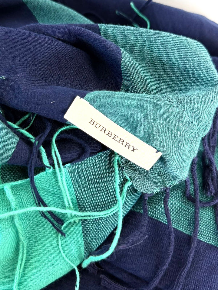 BURBERRY BLUE CHECK SCARF