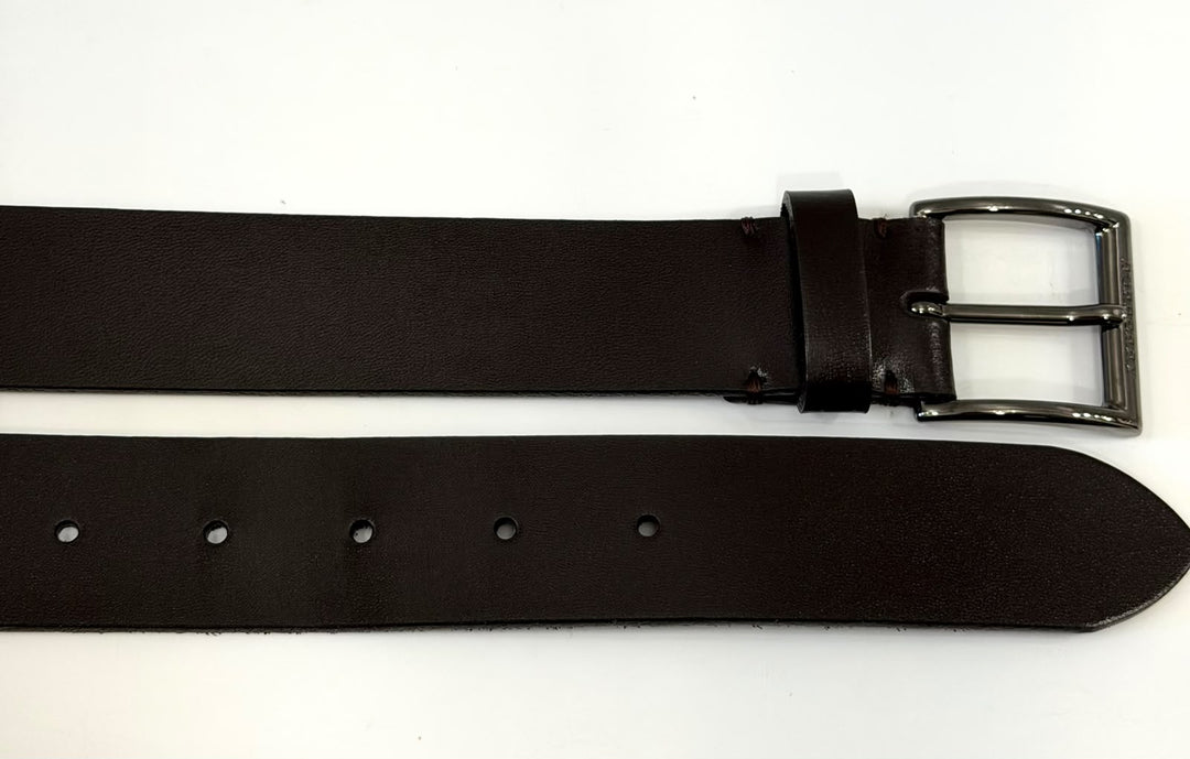 BURBERRY BROWN LEATHER BELT