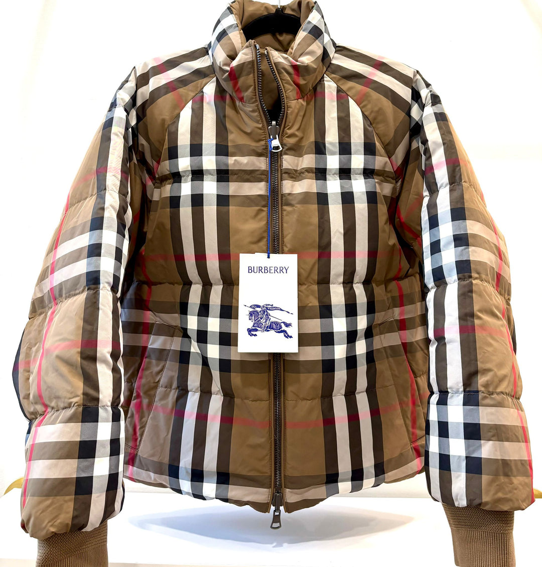 BURBERRY IVER DOWN CHECKERED REVERSIBLE PUFFER PARKA JACKET