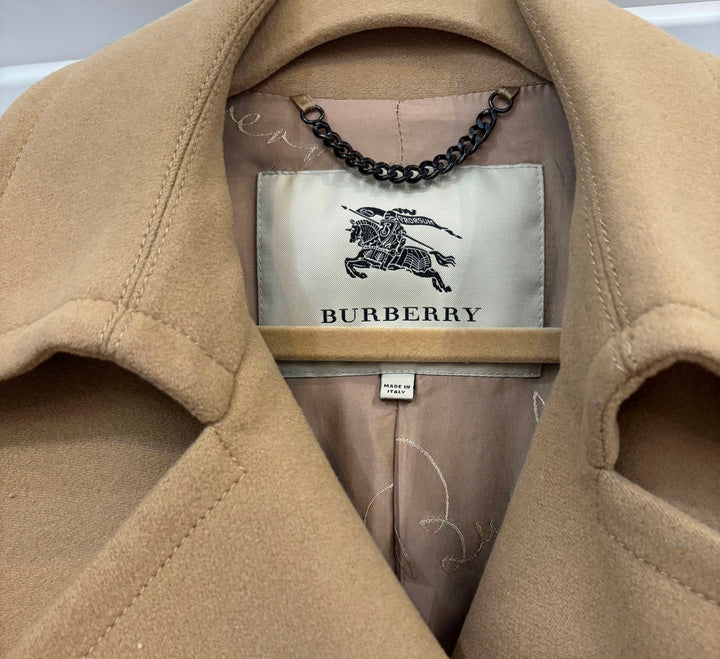 BURBERRY WOOL CASHMERE BLEND PEACOAT