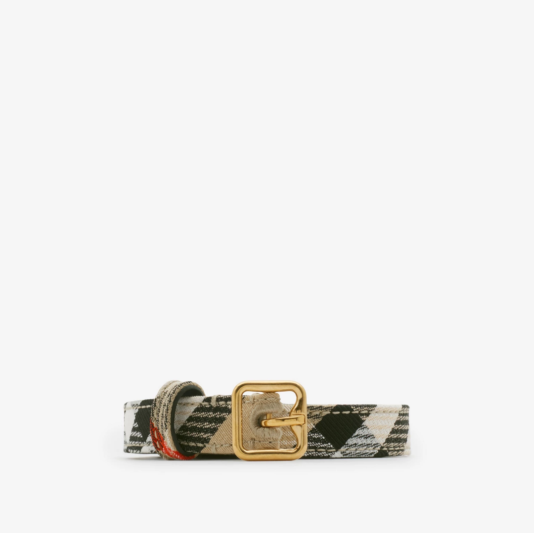 BURBERRY CHECK B LINE BUCKLE BELT