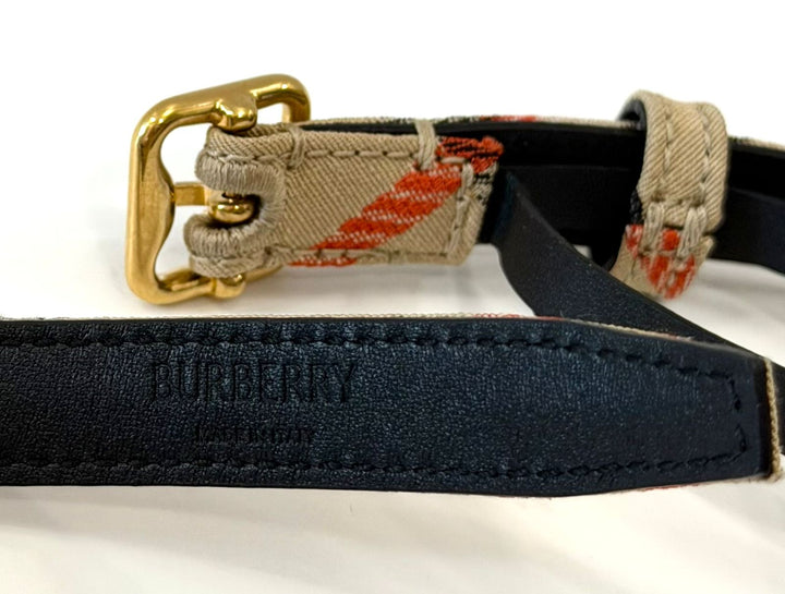 BURBERRY CHECK B LINE BUCKLE BELT