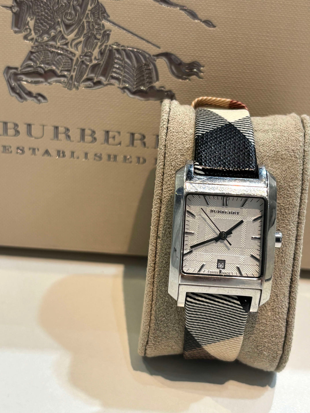 BURBERRY NOVA CHECK PLAID STRAP LADIES WATCH
