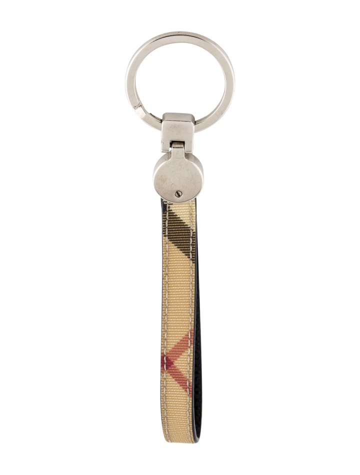 BURBERRY COATED CANVAS KEYCHAIN