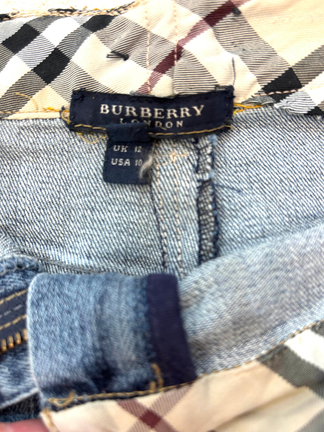BURBERRY DENIM MINI SKIRT